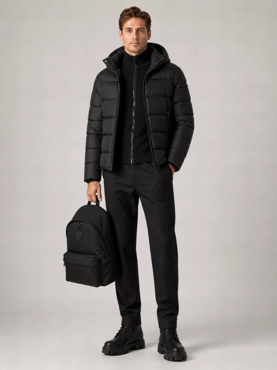 Moorer Nylon Down Puffer Jacket