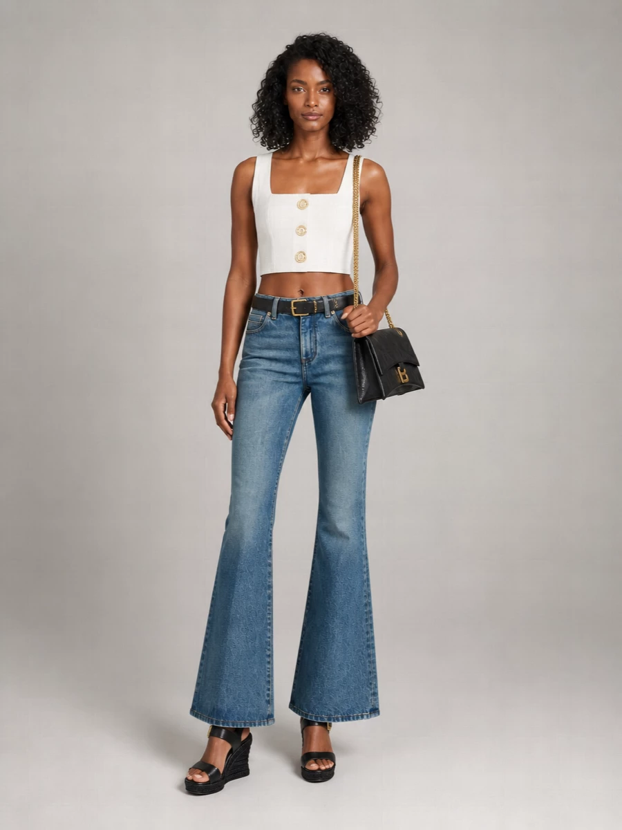 Balmain Denim Flared Jeans