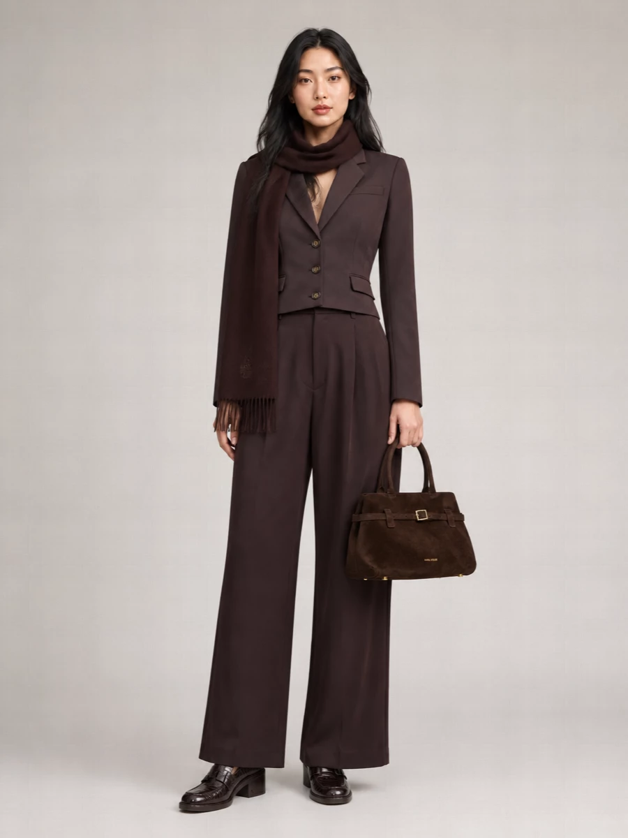 The Andamane crepe long-sleeve blazer