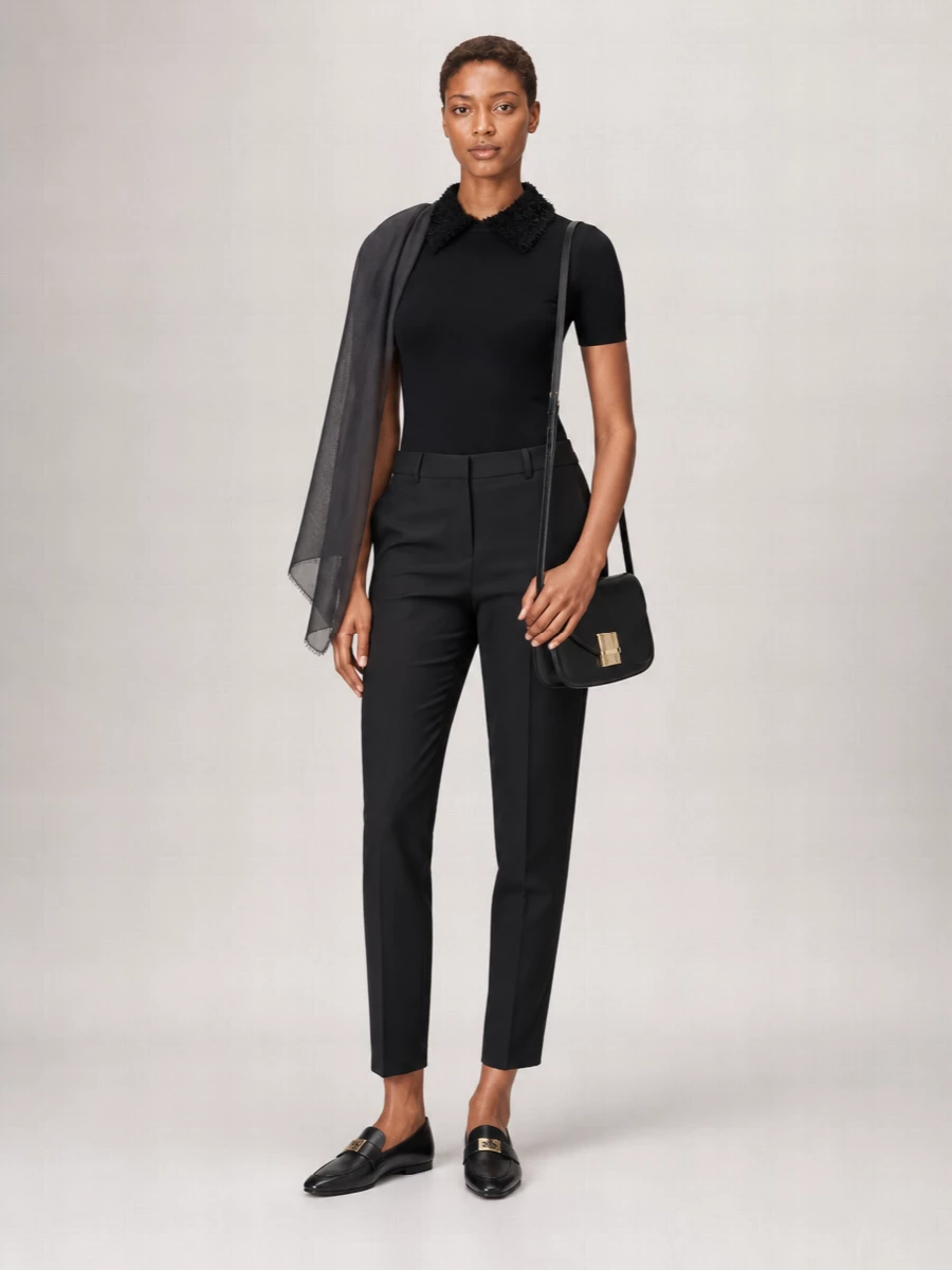 Fabiana Filippi Ribbed Slim-Fit Knit Polo Shirt