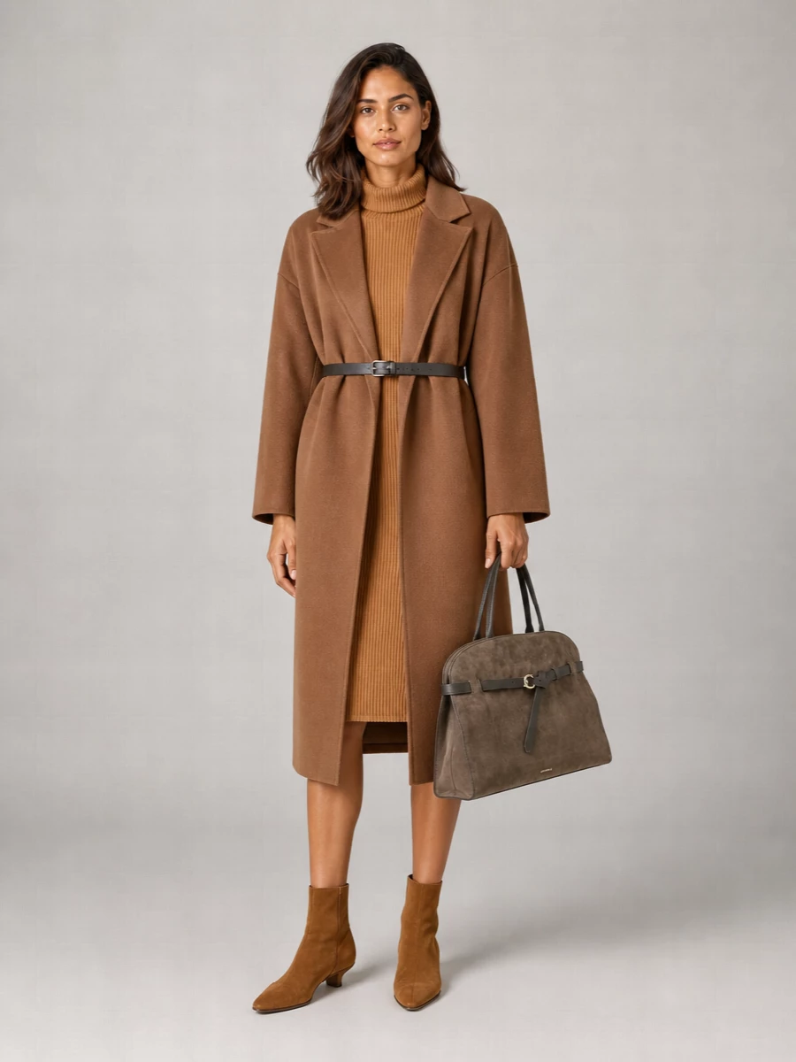 Semicouture Double Wool Long Coat