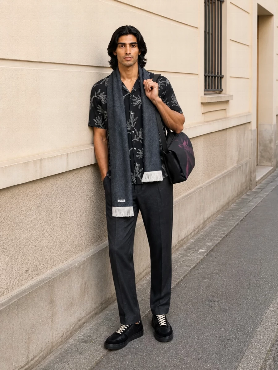 Nn07 printed shirt dries van noten trousers