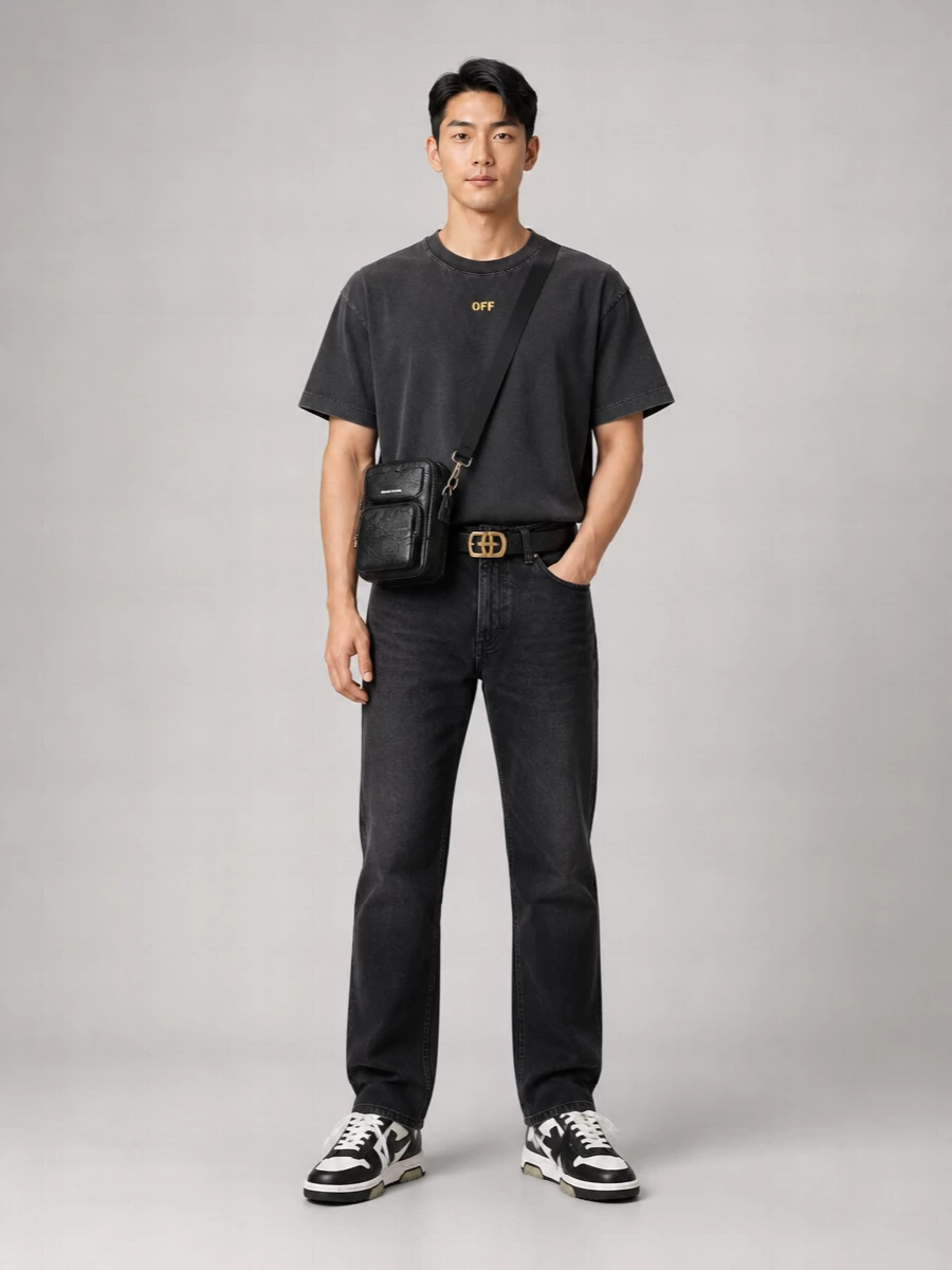 Off-White Straight-Leg Jeans