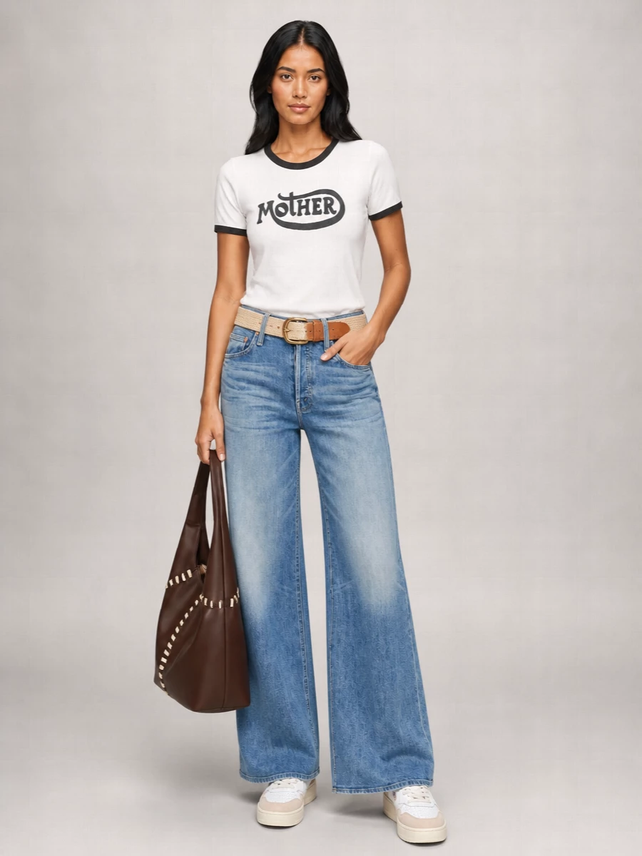 Mother Denim Wide-Leg Jeans