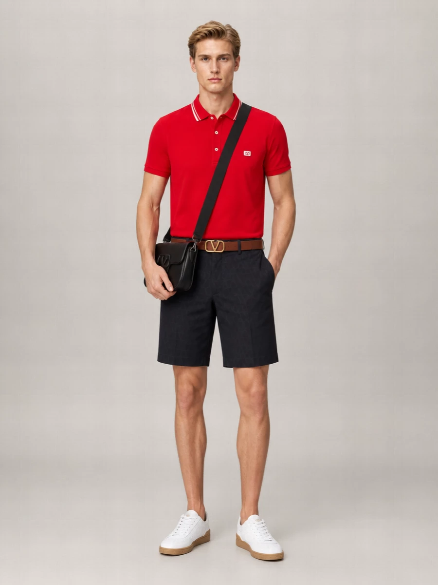 Valentino Cotton Short-Sleeve Polo Shirt