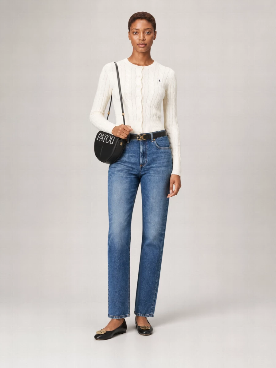 Polo Ralph Lauren Cable-Knit Cotton Crewneck Cardigan
