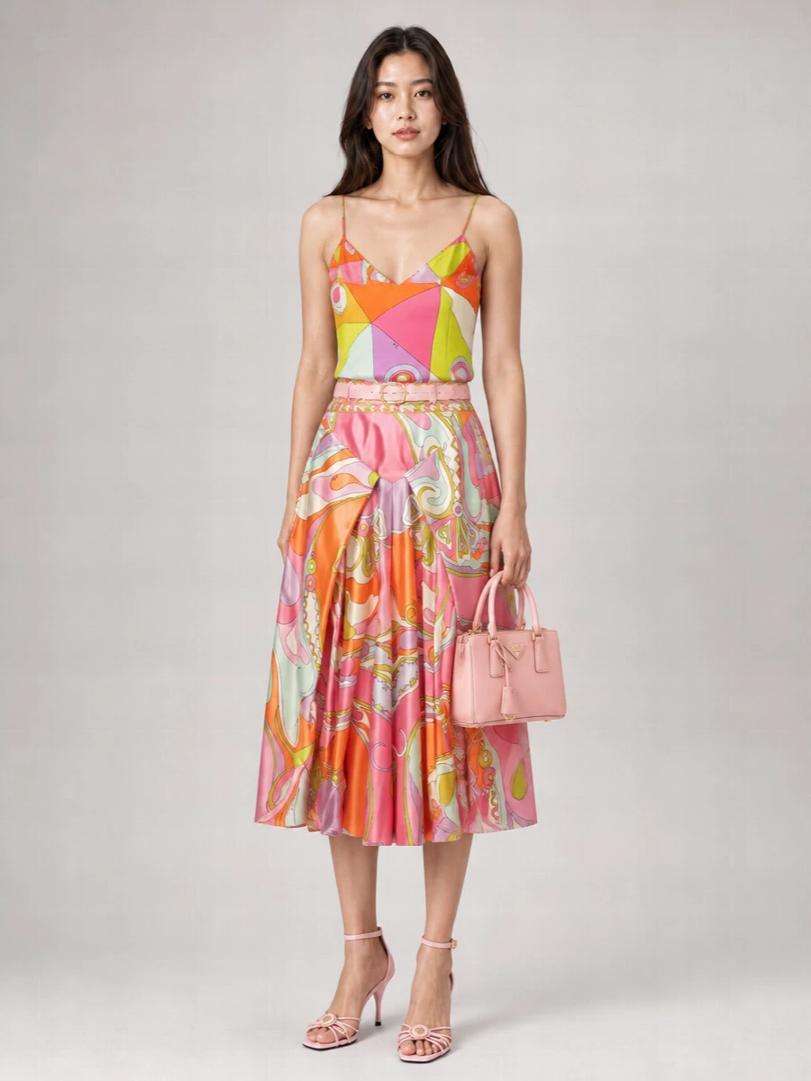 Pucci Silk A-Line Skirt