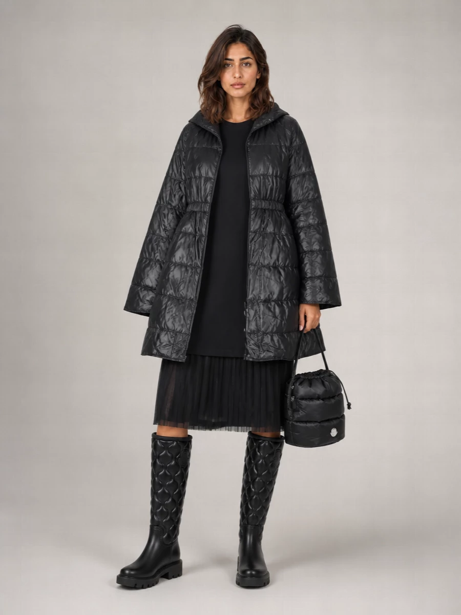 Moncler Quilted Midi Skirt