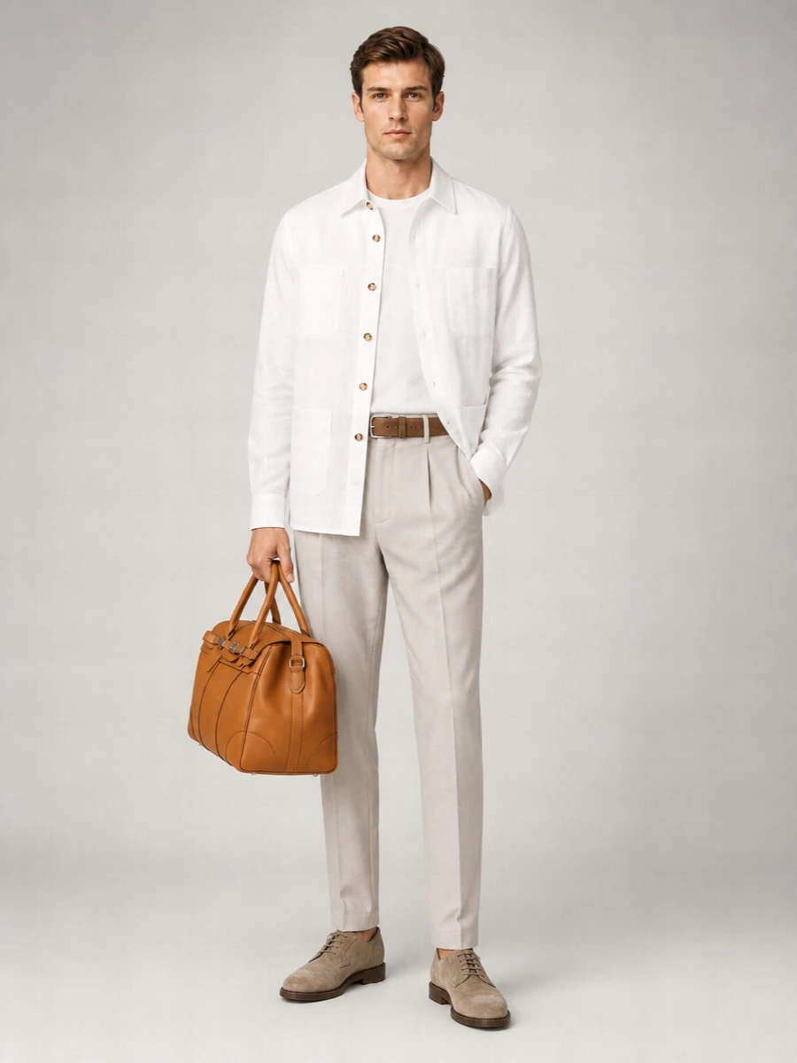 Brunello Cucinelli Shirt Linen Chest Pockets