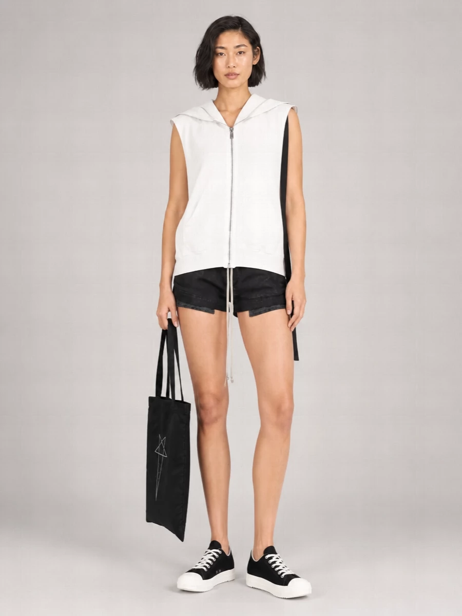 Rick Owens Drkshdw Ribbed Sleeveless Zip-Up Hoodie