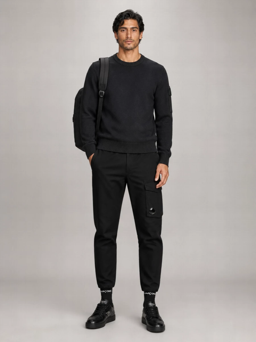 Prada Leather Downtown Low-Top Sneakers