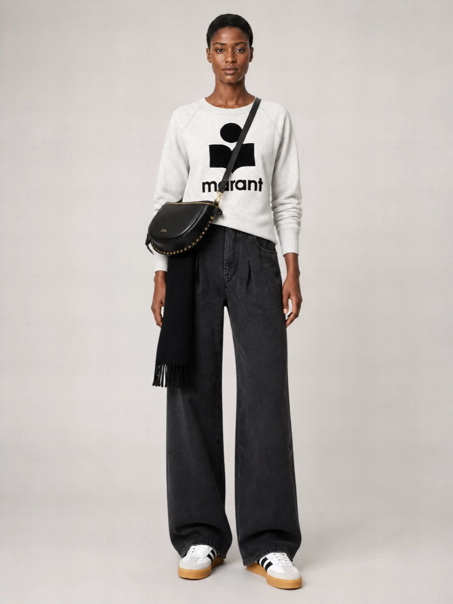 Isabel Marant Etoile Millyny Raglan Sleeves Ribbed Sweatshirt