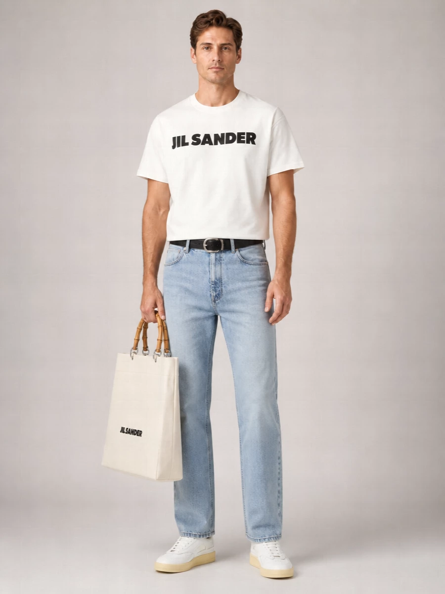 Jil Sander Cotton Logo-Print Short-Sleeve T-Shirt