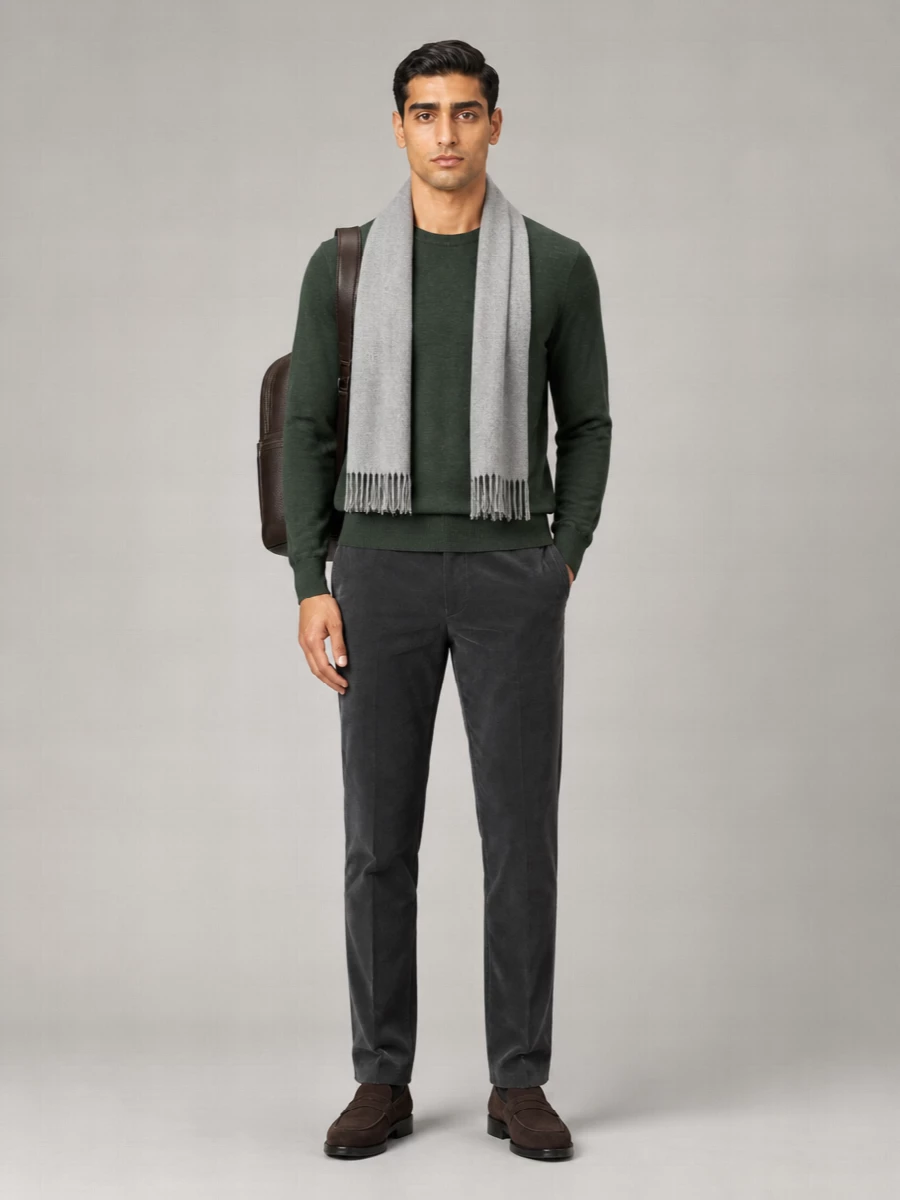 Ralph Lauren wool ribbed crewneck long-sleeve t-shirt