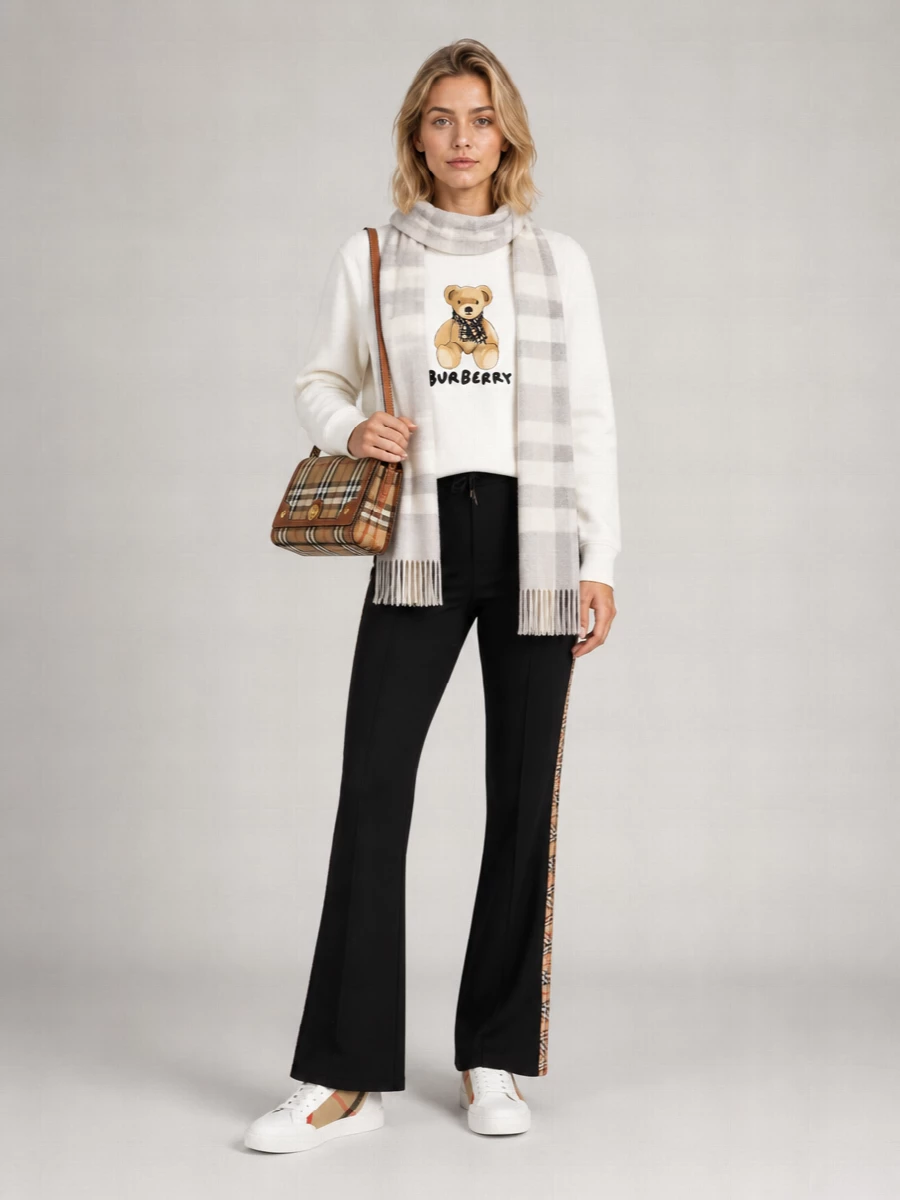Burberry Printed Cotton Crewneck Sweatshirt