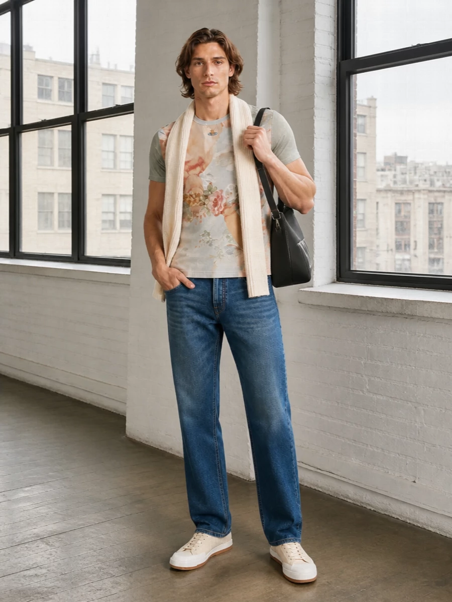 Vivienne westwood cherub tshirt jeans outfit
