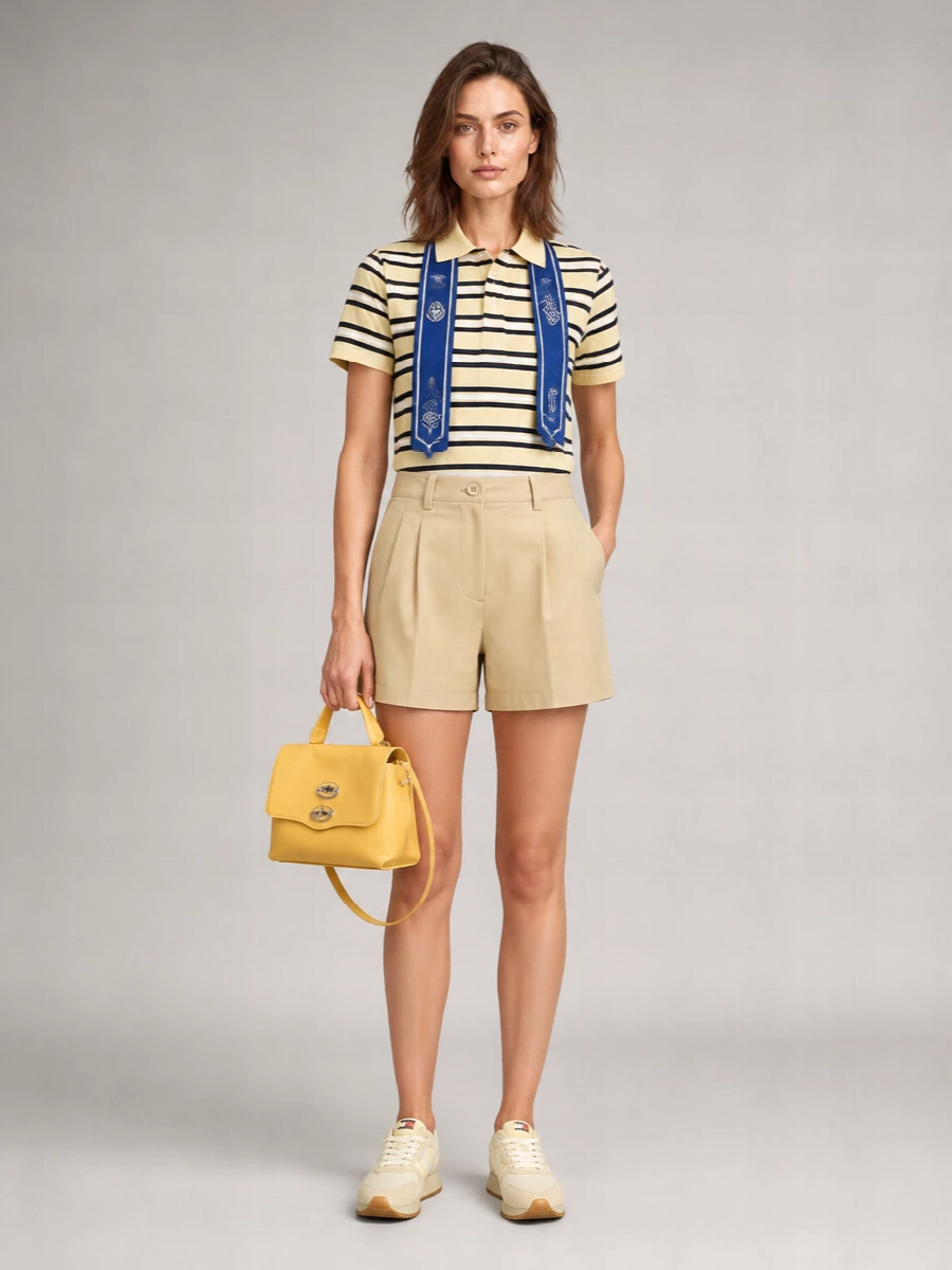 Dunst Striped Short-Sleeve Polo Shirt