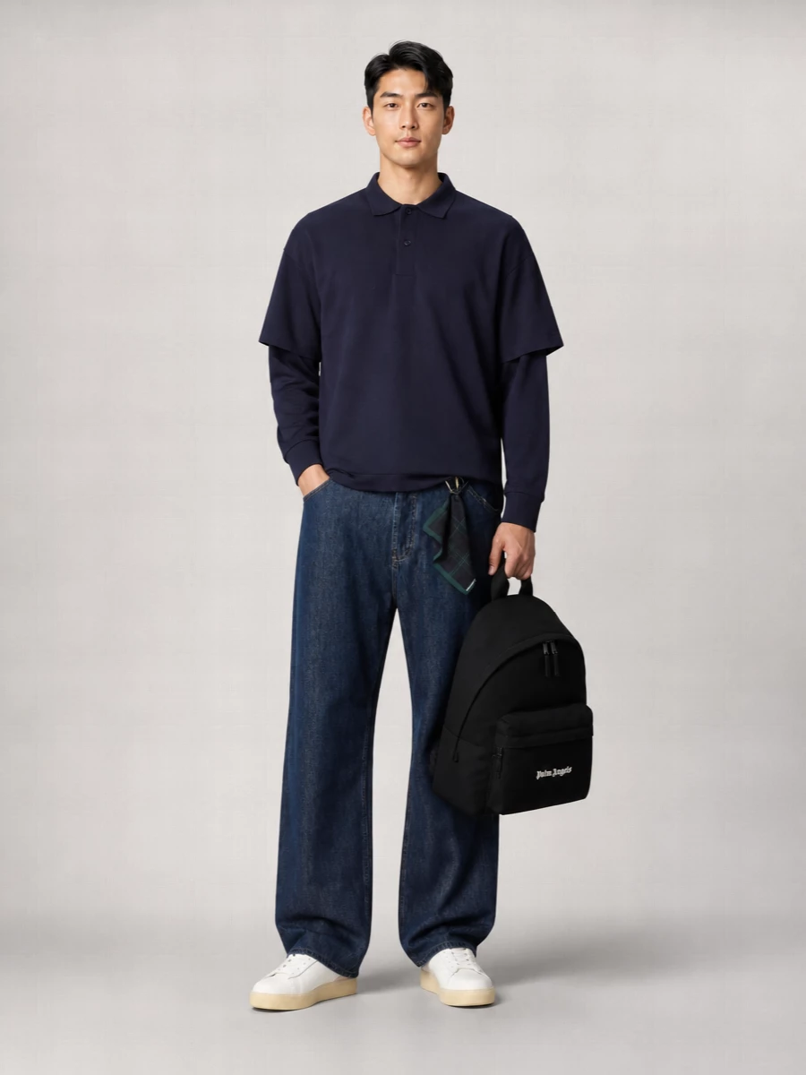 Darkpark Double Sleeve Polo T-Shirt