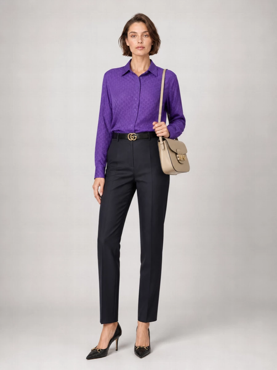 Gucci Silk Gg Pattern Shirt