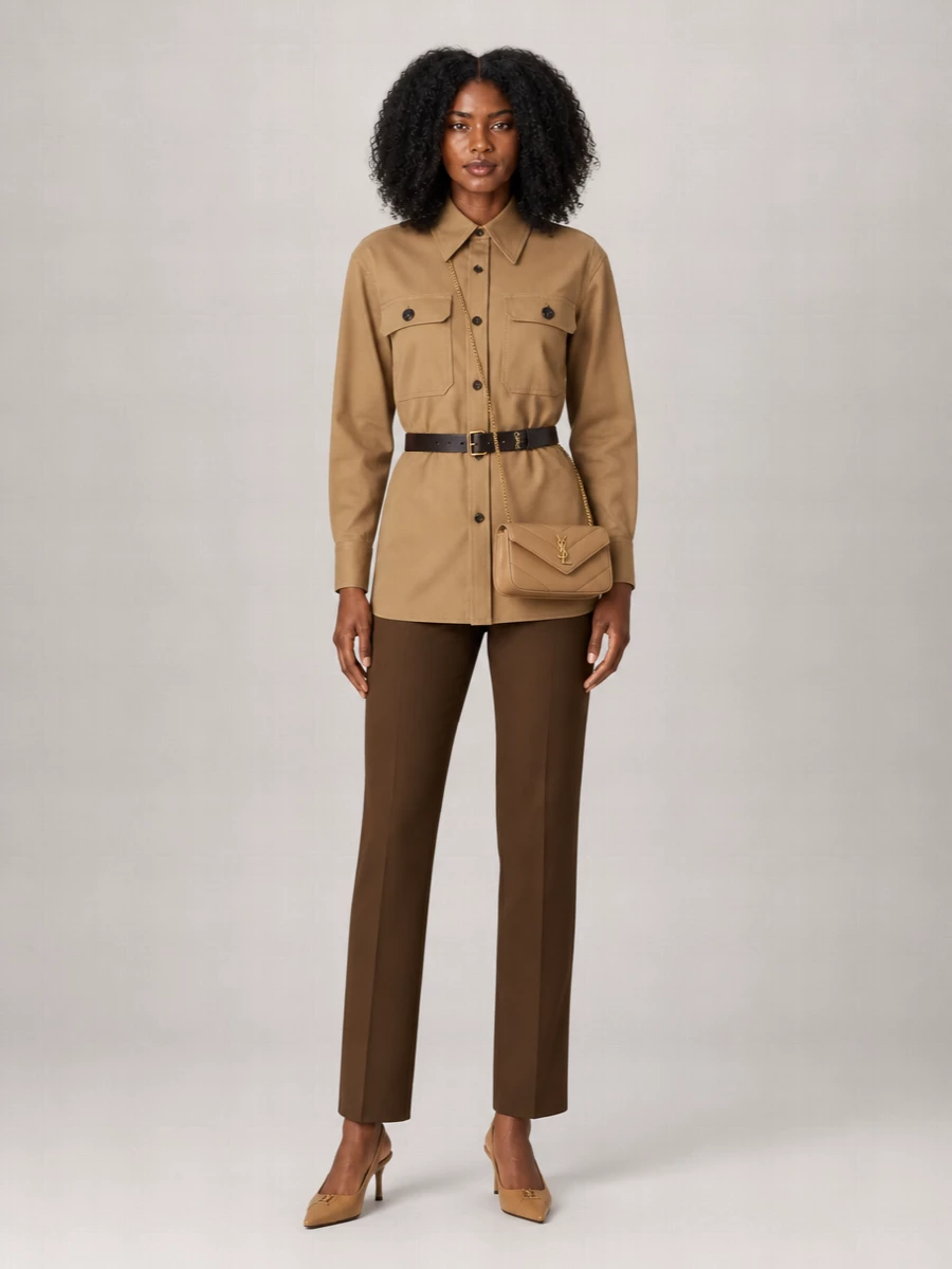 Saint Laurent Cotton Saharienne Shirt