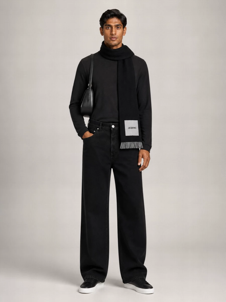 Jacquemus Ribbed Crew Neck Long-Sleeve T-Shirt