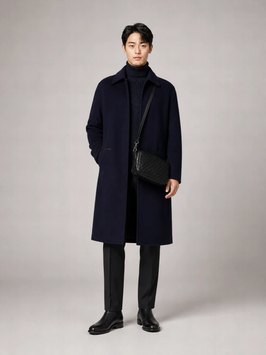 Zegna Cashmere Single Breasted Coat