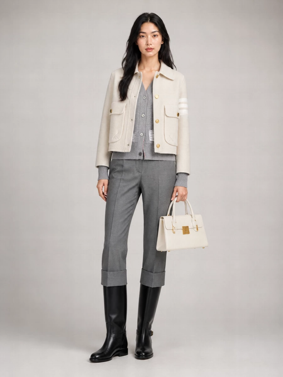 Thom Browne Cashmere Single-Breasted Coat