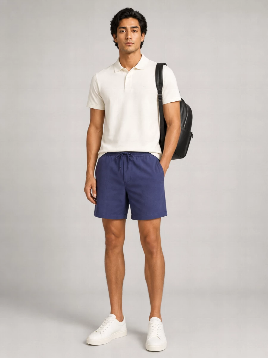Emporio Armani Linen Straight-Leg Deck Shorts