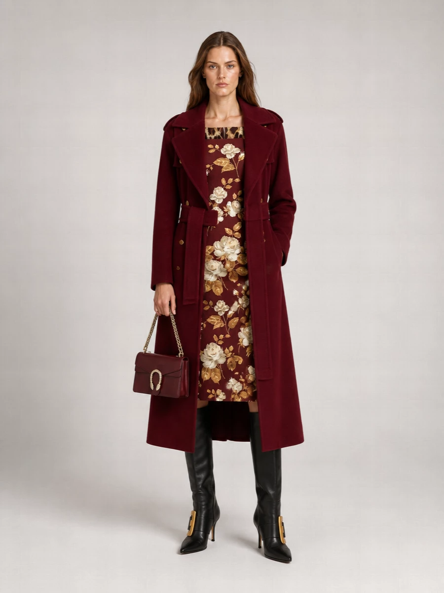 Alberta Ferretti Wool Cashmere Fitted Jacket