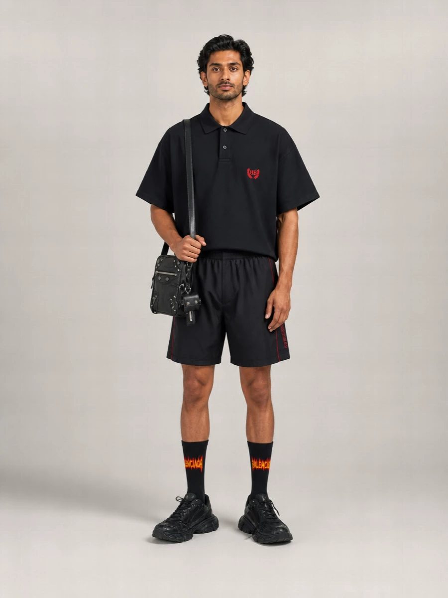 Balenciaga Knee-Length Track Shorts