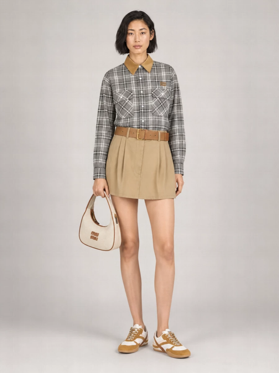 Miu Miu Paneled Low-Top Sneakers