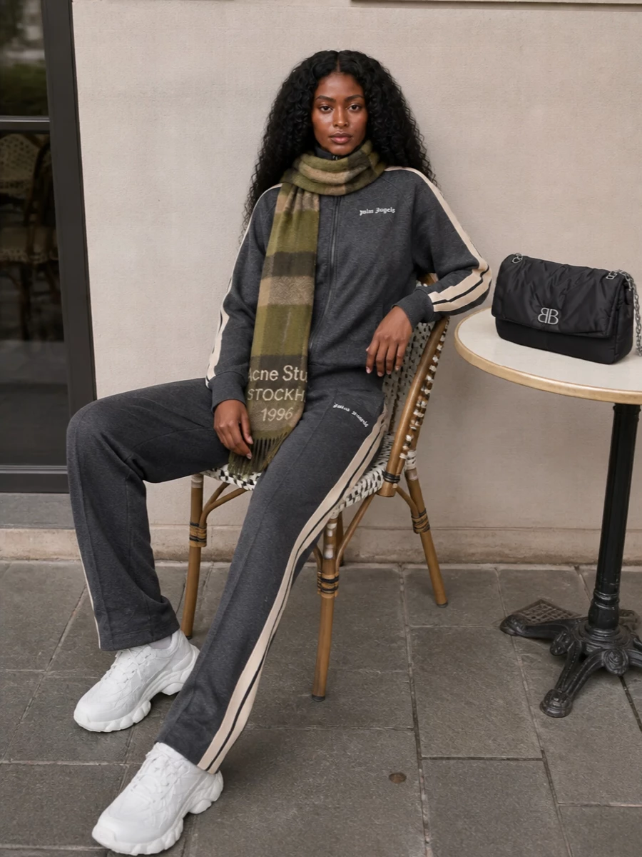 Palm angels track pants balenciaga sneakers outfit