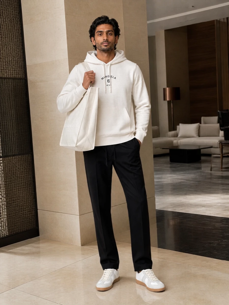 Maison margiela hoodie black drawstring trousers