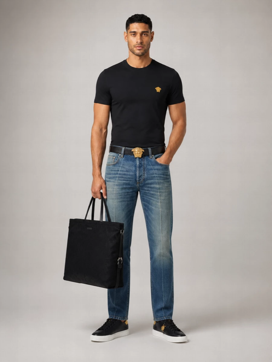 Versace Denim Straight Leg Jeans