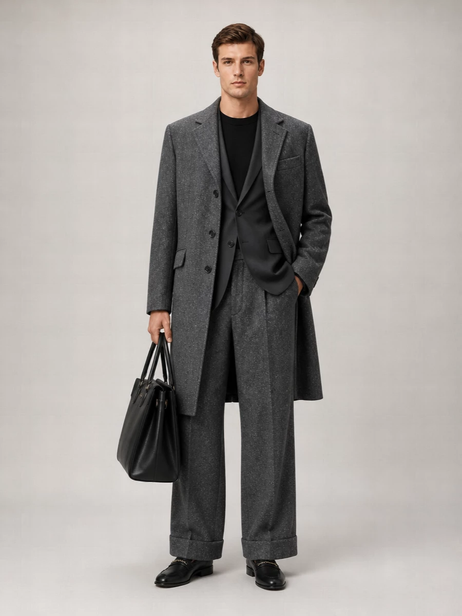 Valentino Garavani Calf Leather Top Handle Briefcase