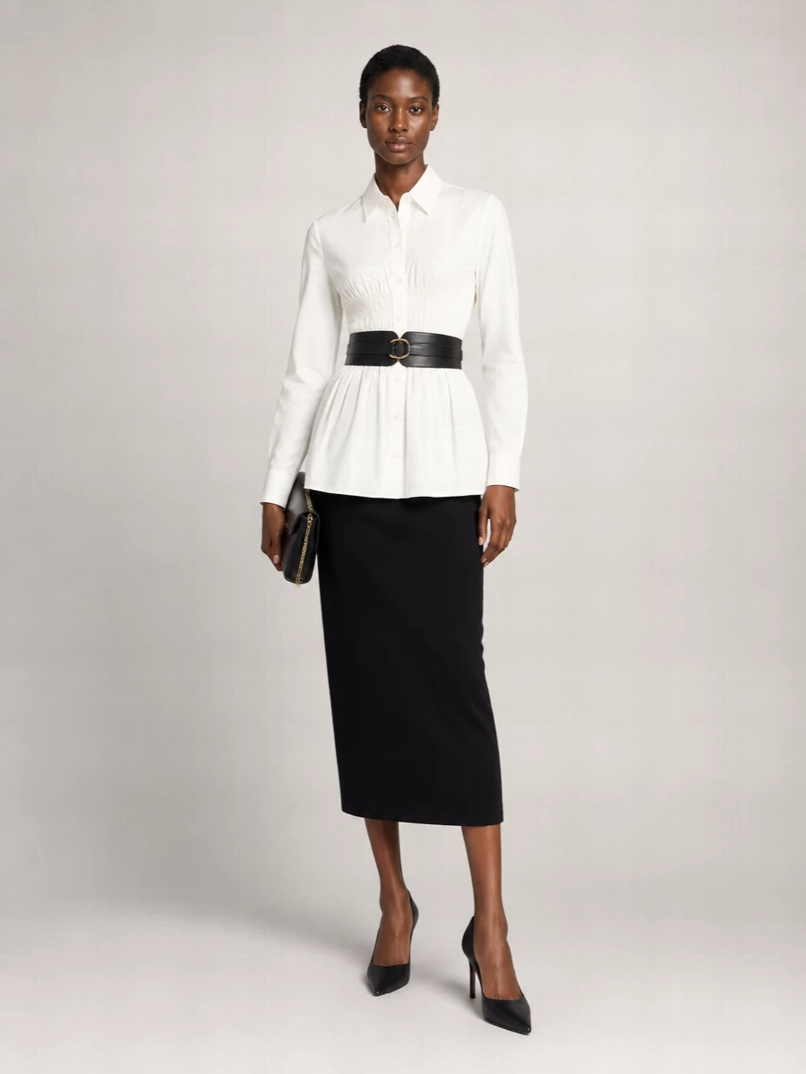 Blazé Milano Velvet Pencil Skirt