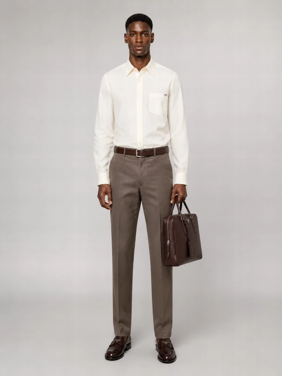 Prada Cotton Straight-Leg Trousers