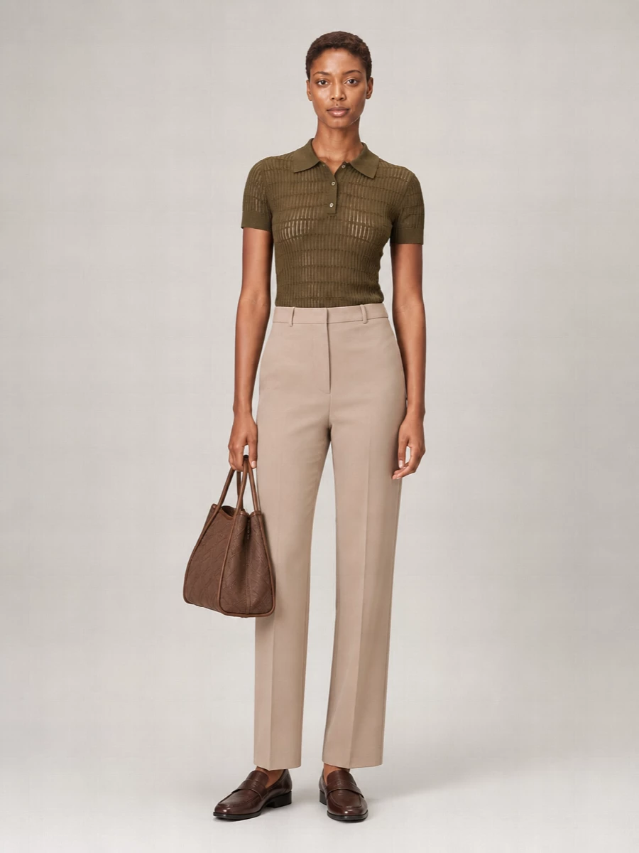 S Max Mara Silk Polo Shirt