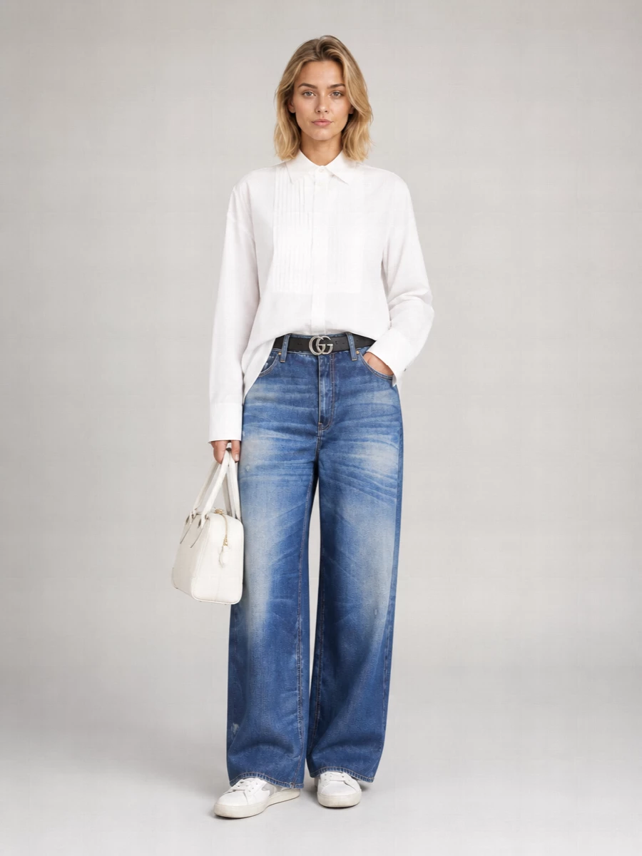 Golden Goose Printed Wide-Leg Trousers