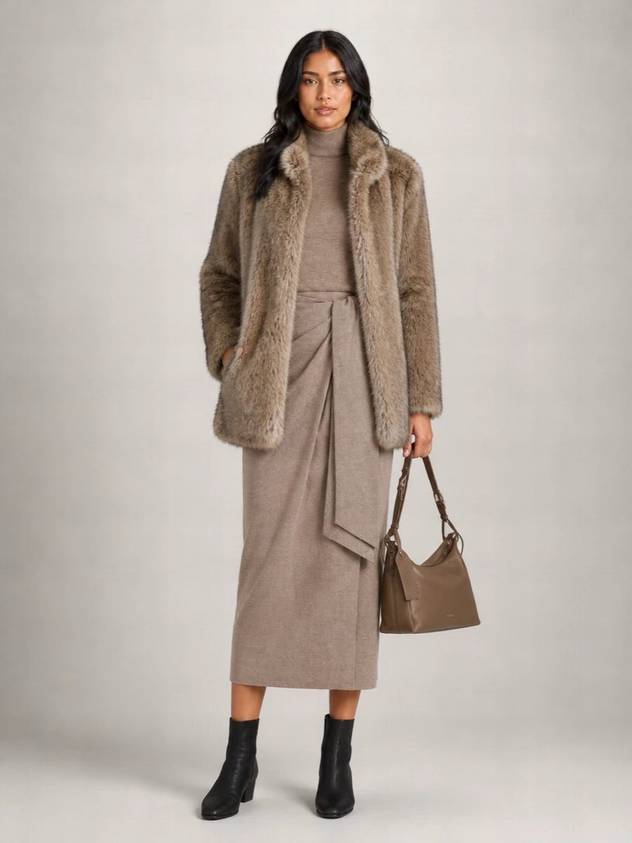 The Frankie Shop Faux Fur Coat