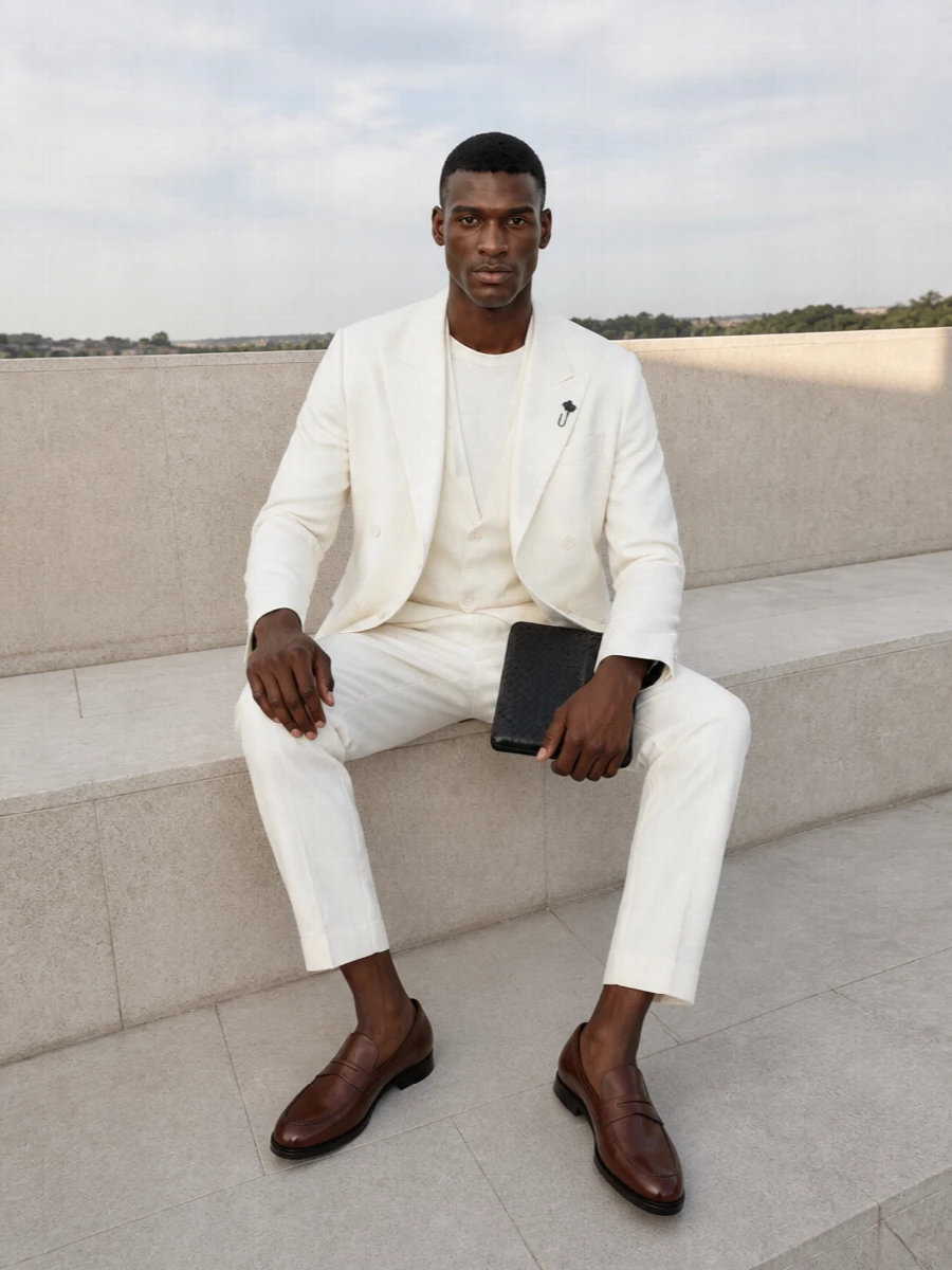 Lardini ivory tailoring tods brown loafers