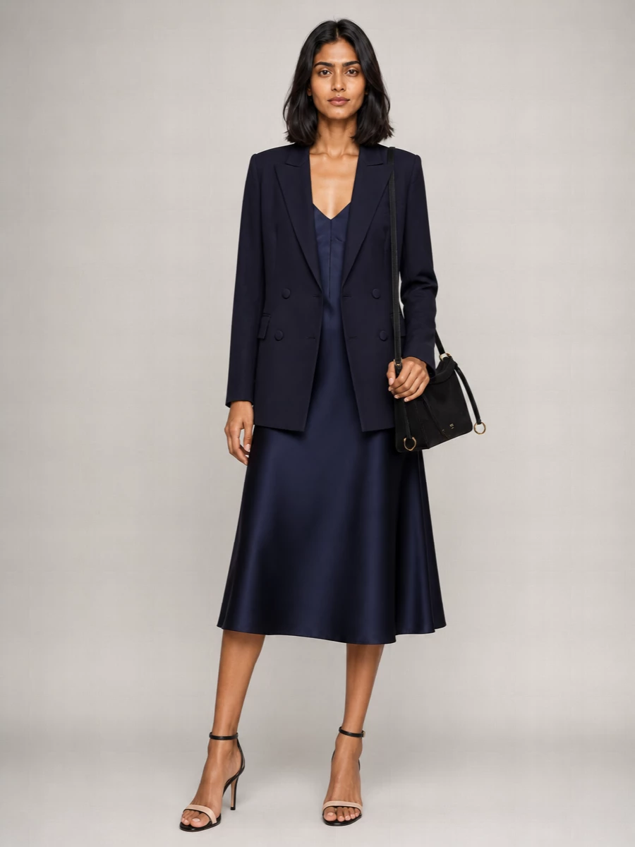 Alberta Ferretti Satin Blazer
