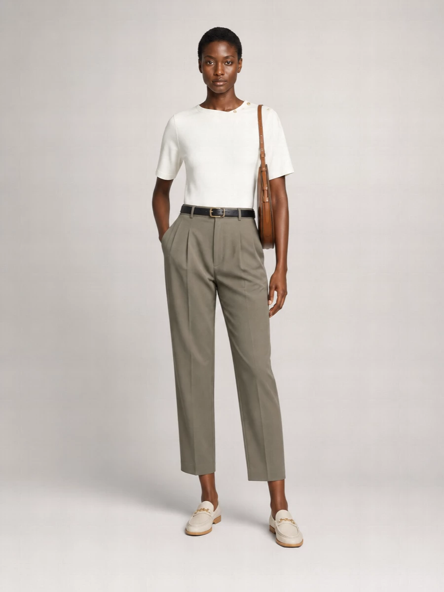 Soeur Cropped Loose-Fit Trousers