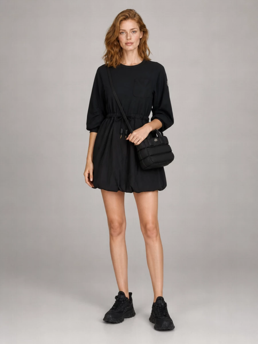 Moncler Cotton Sweatshirt Mini Dress