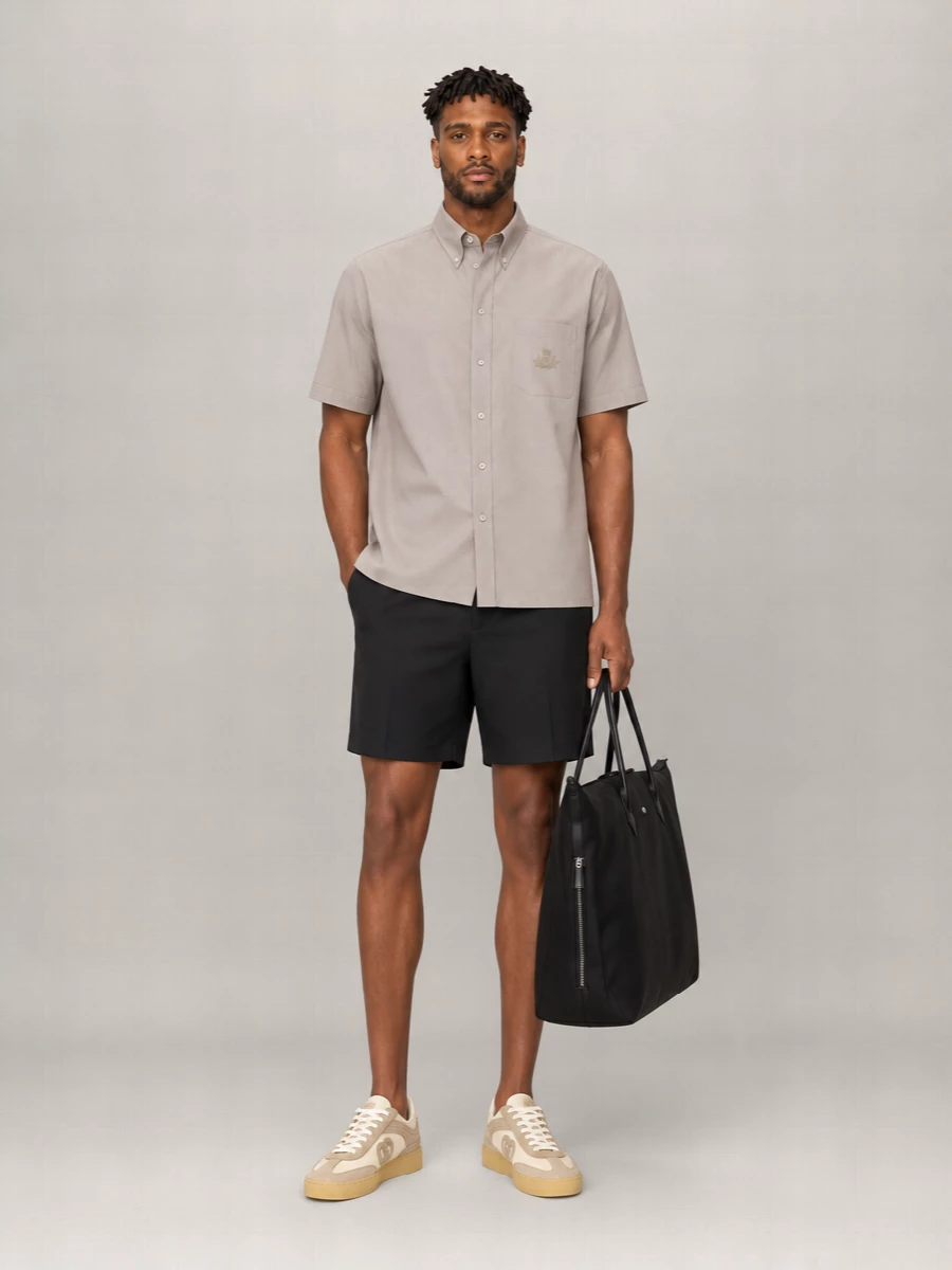 Gucci Two Tone Mesh And Suede Low Top Sneakers