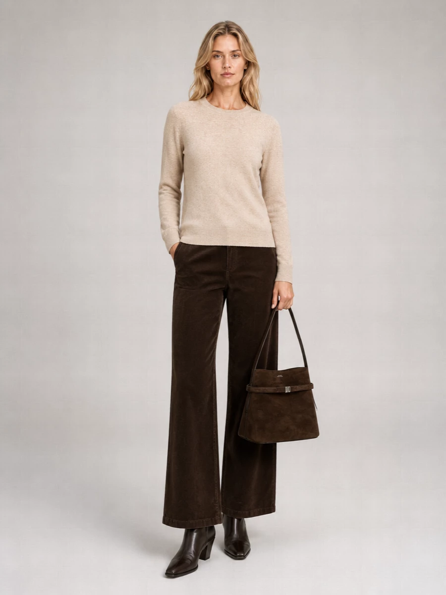 Emporio Armani Wide-Leg Velvet Jeans