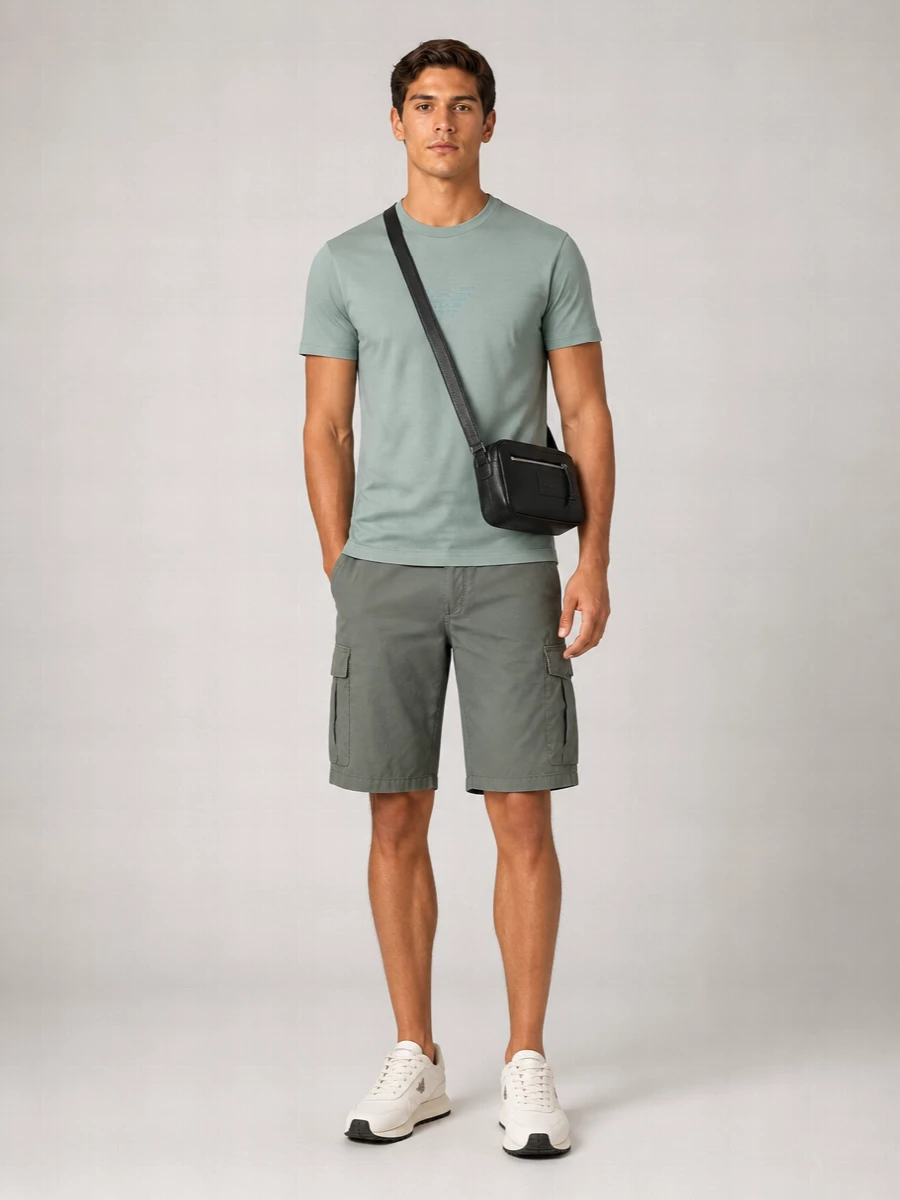 Emporio Armani Cotton Cargo Bermuda Shorts