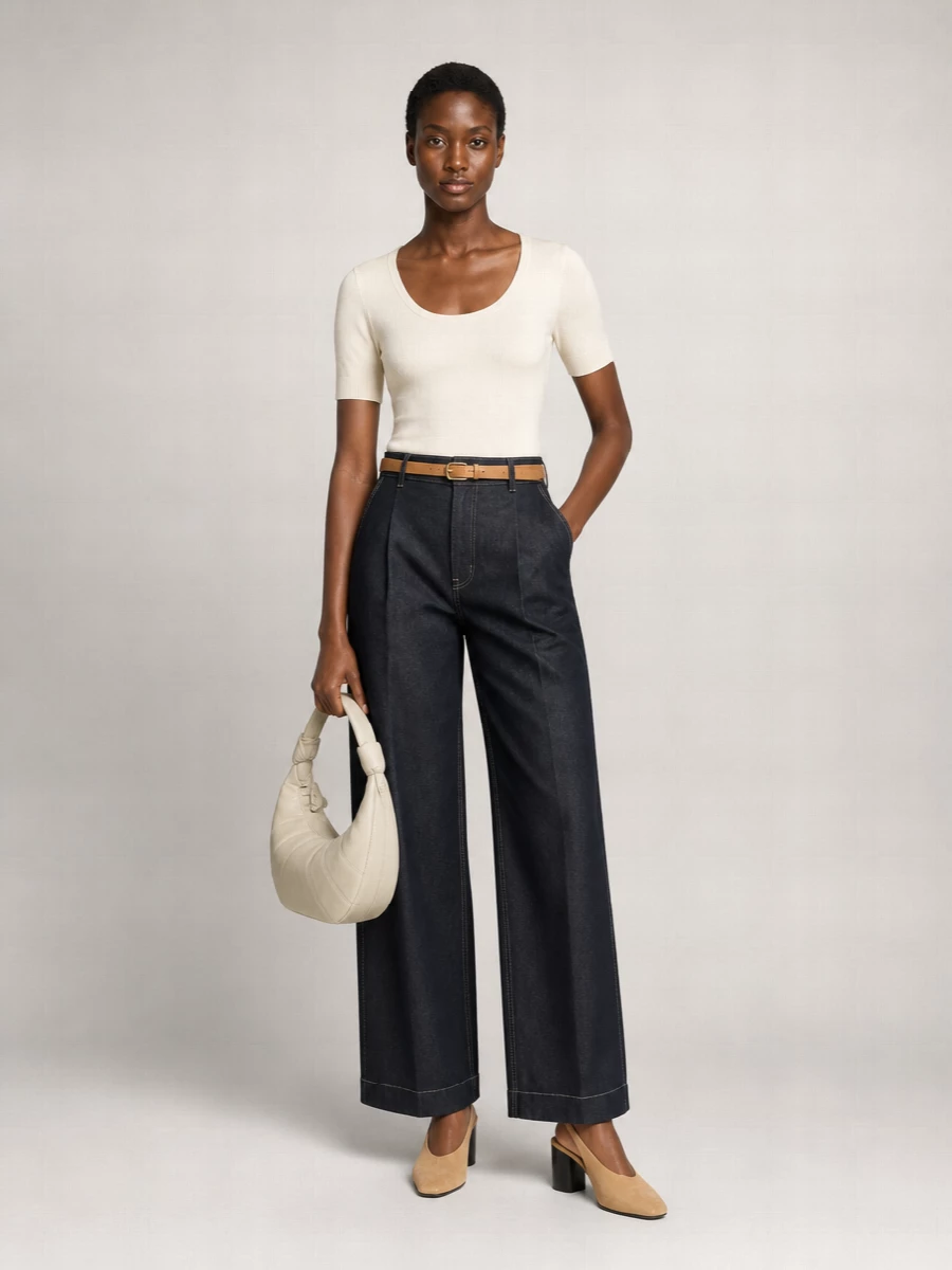 Lemaire High-Rise Wide-Leg Trousers