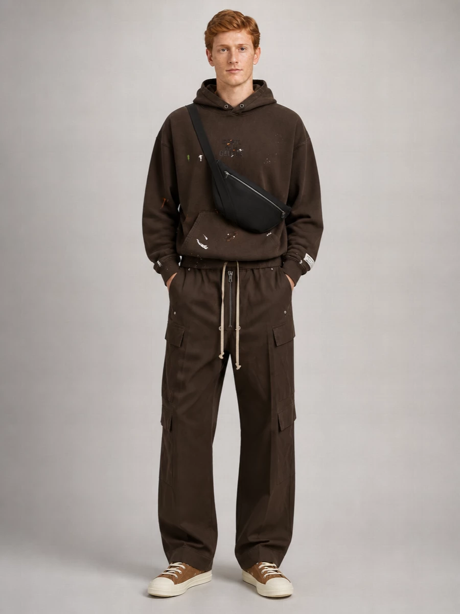 Rick Owens Leather High-Top Sneakers