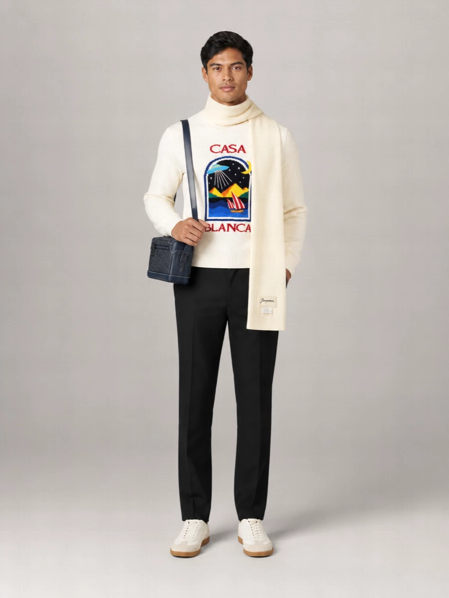 Casablanca Logo-Print Wool Jumper